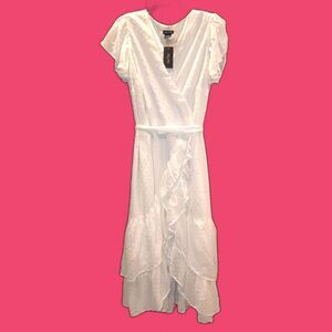 NWT City Chic Dress Midi Frill Dee Dress Size L 221326IVORY Plus Size 20 Bridal
